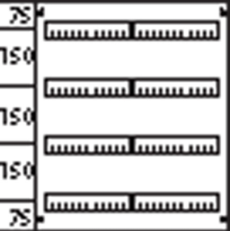 ABB AS224 Пластрон с прорезями 2ряда/4 рейки-150мм
