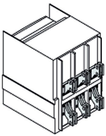 ABB 1SDA074600R1 Комплект силовых выводов фиксированной части SVR на нижние выводы E2.2 2500A W FP 4шт (устанавливаются на заводе)