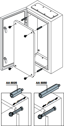 ABB AA8050 Проставки для платы L=50мм (1упак=12шт)