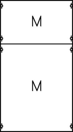 ABB 2M1A Панель с монтажной платой 2ряда/5 рейки