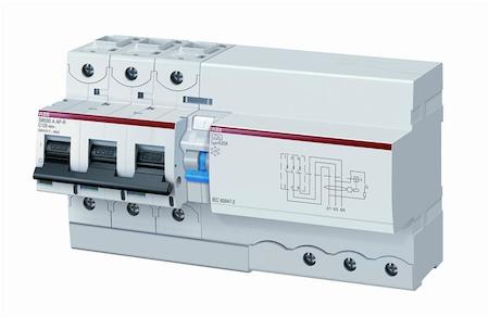 ABB 2CCB893004R0845 Residual Current Circuit Breakers with Overcurrent Protection - DS800N - Number of poles 3 - Tripping characteristic B - Rated current 125A - Rated Residual Operating Current 30mA - with short-time delay