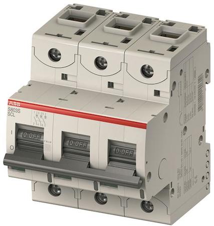 ABB 2CCS800900R0301 S803S-SCL63 Short-circuit current limiter - Number of poles 3 - Rated current 63 - with cage terminal - with lever for manual reset - can be used together with S800S or Manual Motor Starter