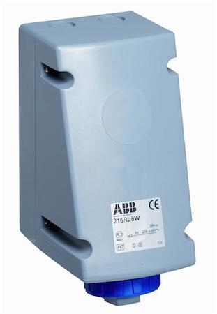 ABB 2CMA168466R1000 Surface socket-outlet for looping, 6h, 16A, IP67, 3P+E