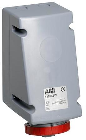 ABB 2CMA168498R1000 Surface socket-outlet for looping, 6h, 32A, IP67, 3P+N+E