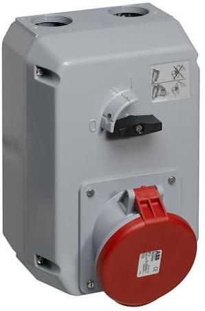 ABB 2CMA168042R1000 Switched interlocked socket-outlet, 6h, 63A, IP44, 3P+N+E
