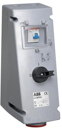 ABB 2CMA167795R1000 Switched interlocked socket-outlet with RCD, 6h, 30mA, 32A, IP44, 3P+N+E