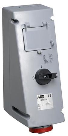 ABB 2CMA168098R1000 Switched interlocked socket-outlet with RCD, 6h, 30mA, 32A, IP67, 3P+N+E