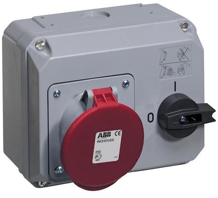 ABB 2CMA167894R1000 Switched interlocked socket-outlet, 6h, 63A, IP67, 2P+E