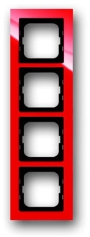 ABB 1754-0-4352 Рамка 4-постовая, серия axcent, цвет красный