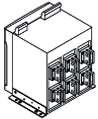 ABB 1SDA074032R1 Комплект силовых выводов стационарного выключателя VR на нижние выводы E6.2 F Iu=5000 4p/f 4шт (устанавливаются на заводе)