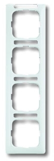ABB 1754-0-4063 Рамка 4-постовая, вертикальная, с полем для надписи, серия Reflex SI linear, цвет альпийский белый