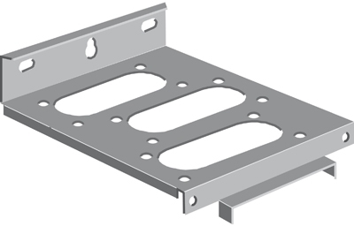 ABB 1SCA022338R5790 Фланец OEZXP340C, 400x330(фланец3) с вытянутыми отверстиями для рубильников в металлическом боксе