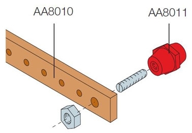 ABB AA8010 Шина медная 20x5мм ШхВ L=1000мм (1упак=4шт)