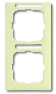 ABB 1754-0-4094 Рамка 2-постовая, вертикальная, с полем для надписи, серия Busch-Duro 2000 SI linear, цвет слоновая кость
