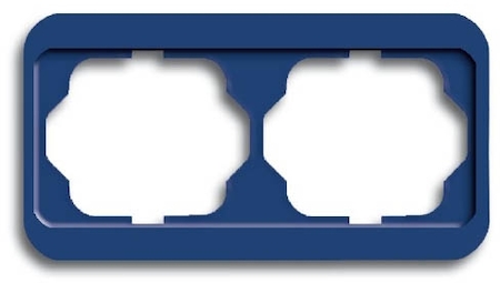 ABB 1754-0-2874 Рамка 2-постовая, горизонтальная, серия alpha nea, цвет синий