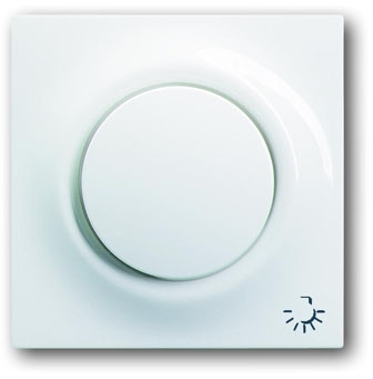 ABB 1753-0-4815 Клавиша для механизма 1-клавишного выключателя/переключателя/кнопки, с лампой подсветки и символом "СВЕТ", серия impuls, цвет альпийский белый