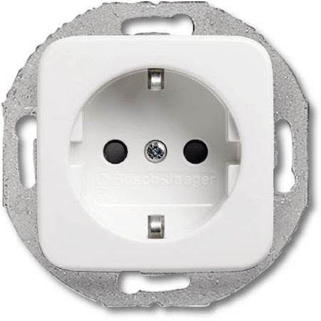 ABB 2011-0-2183 Розетка SCHUKO 16А 250В, с круглым суппортом, серия Reflex SI, цвет альпийский белый