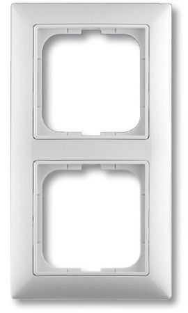 ABB 1725-0-1480 Рамка с декоративной накладкой, 2 поста, альпийский белый