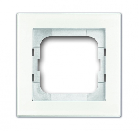 ABB 1754-0-4437 Рамка 1-постовая, серия axcent, цвет белое стекло