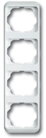 ABB 1754-0-2809 Рамка 4-постовая, вертикальная, серия alpha nea, цвет белый глянцевый