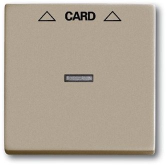 ABB 1710-0-3929 Плата центральная (накладка) для механизма карточного выключателя 2025 U, серия Basic 55, цвет шампань
