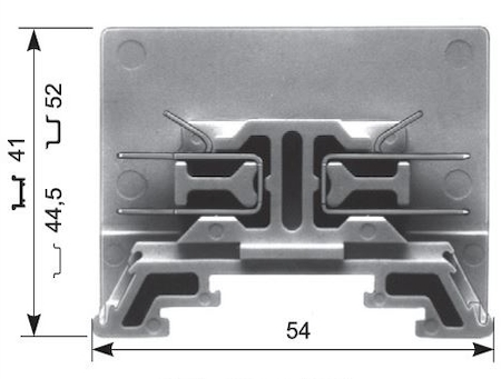 ABB 1SNA162309R1000 beige Railway Terminal Blocks HD6/14.DG for soldered diodes or resistors. Connection by 2 tabs for quick disconnects 6,3 x 0,8 mm (.248" x .031") on each side