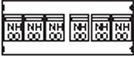 ABB AG84 Пластрон для 6 NH00 3ряда/2 рейки