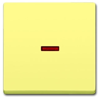 ABB 1751-0-3004 Клавиша для механизма 1-клавишного выключателя/переключателя/кнопки с красной линзой, серия solo/future, цвет sahara/жёлтый