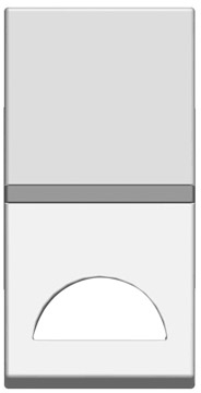 ABB N2101.9 PL Клавиша 1-клавишного 1-модульного выключателя/переключателя/кнопки с окном для шильдика с символом, серия Zenit, цвет серебристый