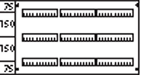 ABB AS233 Пластрон с прорезями 3ряда/3 рейки-150мм