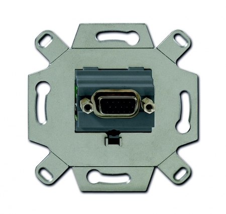 ABB 0230-0-0426 Механизм VGA-розетки/разъёма, D-type, Full HD, 15 полюсов, цвет серый