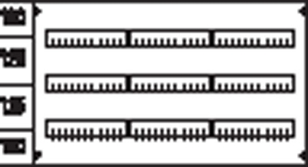 ABB AS33 Пластрон с прорезями 3ряда/3 рейки