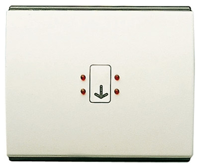 ABB 8414 BL Накладка для механизма карточного выключателя с линзой подсветки и маркировкой, серия OLAS, цвет белый жасмин