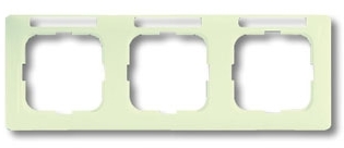 ABB 1754-0-4097 Рамка 3-постовая, горизонтальная, с полем для надписи, серия Busch-Duro 2000 SI linear, цвет слоновая кость