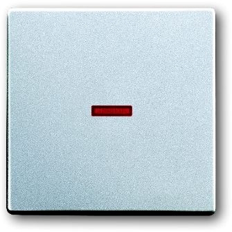 ABB 1789-83 Клавиша для 1-клавишных выключателей/переключателей/кнопок, красная линза, Impressivo, алюминий