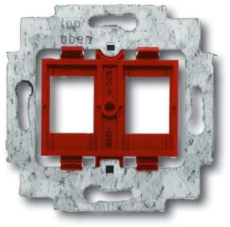 ABB 1753-0-8055 Суппорт для 2-х неэкранированных LWL разъёмов фирм AMP / tyco Electronics, BTR, KRONE, RADIALL, Setec, с красным цоколем, без распорок