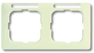 ABB 1754-0-4095 Рамка 2-постовая, горизонтальная, с полем для надписи, серия Busch-Duro 2000 SI linear, цвет слоновая кость