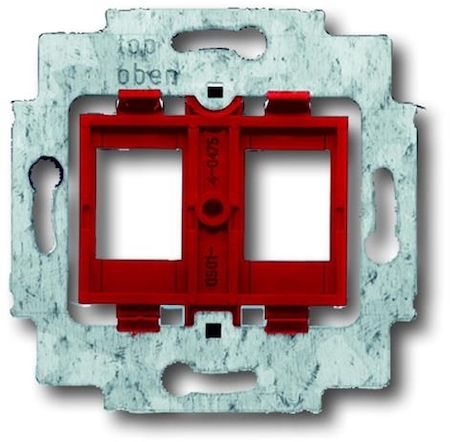 ABB 1753-0-9972 Суппорт для 2-х неэкранированных LWL разъёмов фирм AMP / tyco Electronics, BTR, KRONE, RADIALL, Setec, с красным цоколем, без распорок