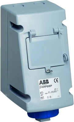 ABB 2CMA164589R1000 Socket-outlet prepared for MCB/RCD, 6h, 16A, IP67, 3P+N+E