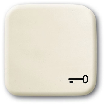 ABB 1731-0-0298 Клавиша для механизма 1-клавишного выключателя/переключателя/кнопки с символом "КЛЮЧ", серия Busch-Duro 2000 SI, цвет слоновая кость