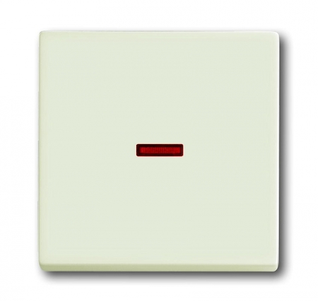 ABB 1751-0-3073 Клавиша для механизма 1-клавишного выключателя/переключателя/кнопки с красной линзой, серия solo/future, цвет chalet-white