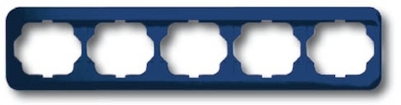 ABB 1754-0-2957 Рамка 5-постовая, горизонтальная, серия alpha nea, цвет синий