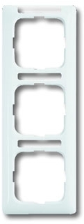 ABB 1754-0-4061 Рамка 3-постовая, вертикальная, с полем для надписи, серия Reflex SI linear, цвет альпийский белый