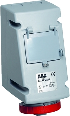ABB 2CMA168228R1000 Socket-outlet with MCB, 6h, 32A, IP67, 3P+E