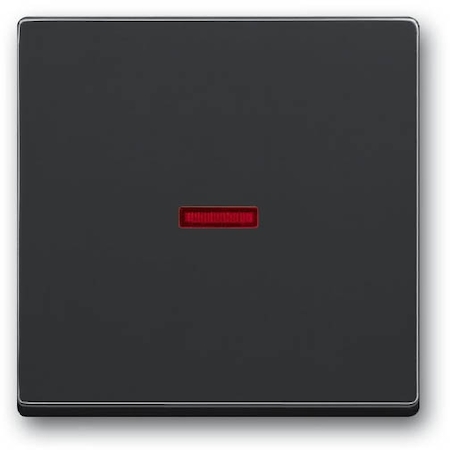 ABB 1751-0-2815 Клавиша для механизма 1-клавишного выключателя/переключателя/кнопки с красной линзой, серия solo/future, цвет manhattan/графит
