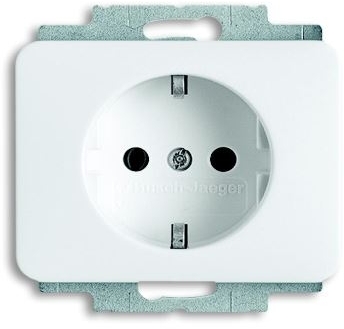 ABB 2011-0-6223 Розетка SCHUKO 16А 250В, серия alpha nea, цвет белый глянцевый