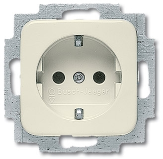 ABB 2011-0-3788 Розетка SCHUKO 16А 250В, серия Busch-Duro 2000 SI, цвет слоновая кость