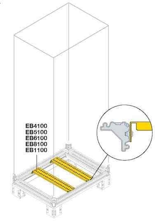 ABB EB6100 Профиль поперечный Г=600мм для вертикальных стоек(2шт)