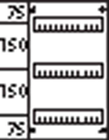 ABB AS213 Пластрон с прорезями 1ряд/3 рейки-150мм