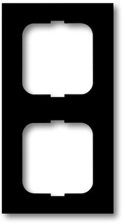 ABB 1754-0-4534 Рамка 2-постовая, серия, серия solo/future, цвет чёрный бархат